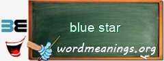 WordMeaning blackboard for blue star